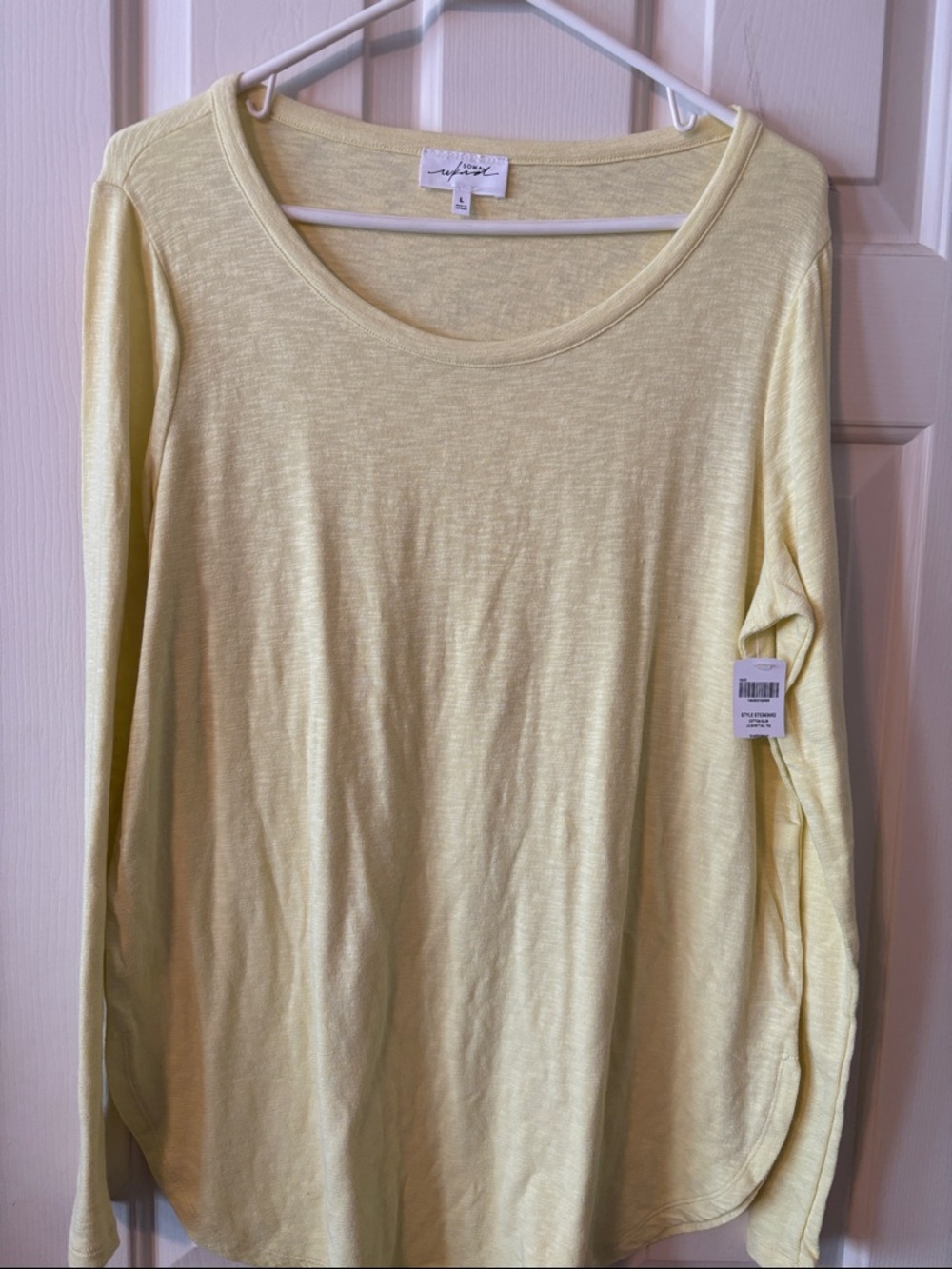 Soma Light Yellow Long Sleeve Tee